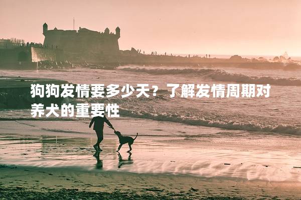 狗狗發情要多少天？了解發情周期對養犬的重要性