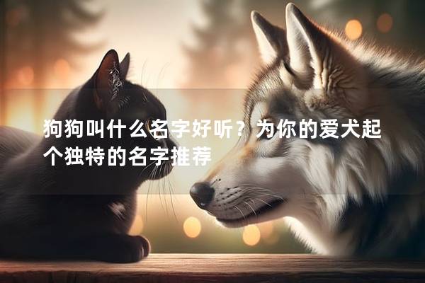 狗狗叫什么名字好聽？為你的愛犬起個獨特的名字推薦