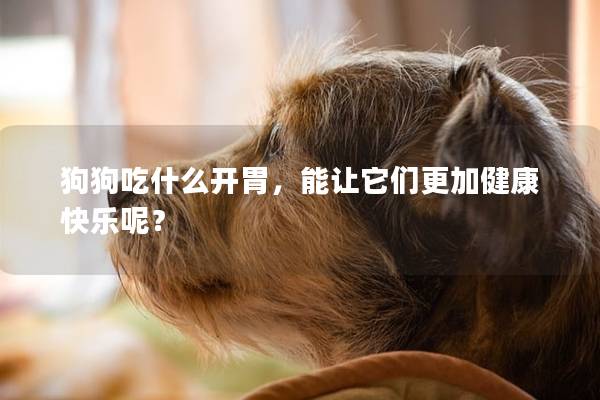 狗狗吃什么開胃，能讓它們更加健康快樂呢？