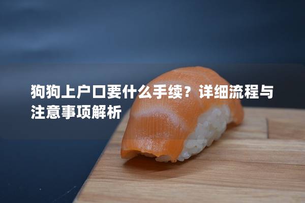 狗狗上戶口要什么手續？詳細流程與注意事項解析