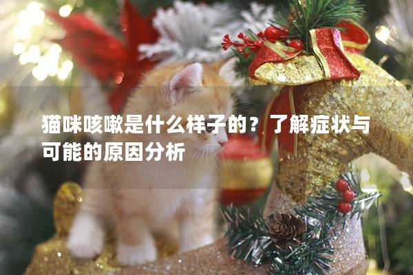 貓咪咳嗽是什么樣子的？了解癥狀與可能的原因分析