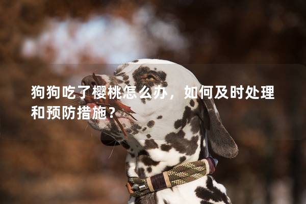 狗狗吃了櫻桃怎么辦，如何及時處理和預防措施？