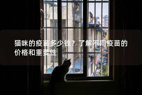 貓咪的疫苗多少錢？了解不同疫苗的價(jià)格和重要性