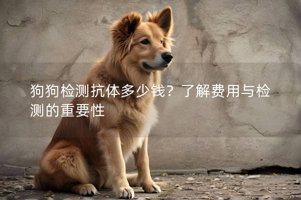 狗狗檢測抗體多少錢？了解費(fèi)用與檢測的重要性